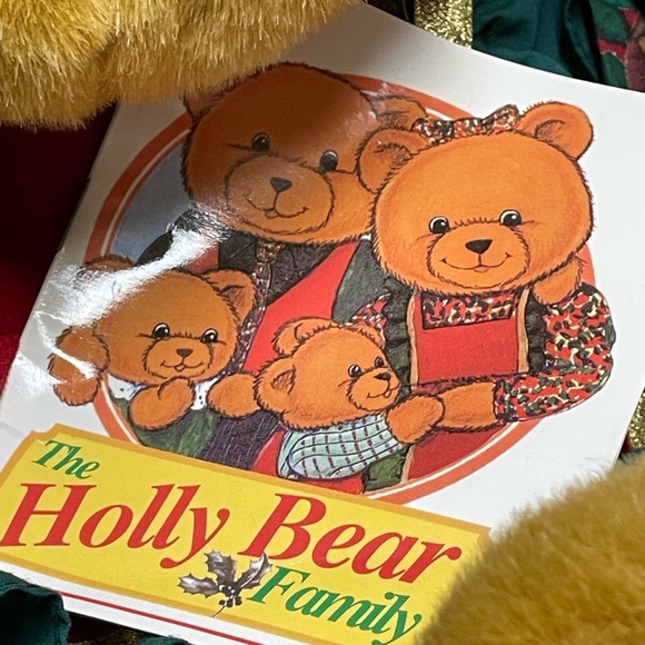 1992 bear Commonwealth  Plush Bear in Christmas Dress includes a book 19” Tall - Picture 5 of 7